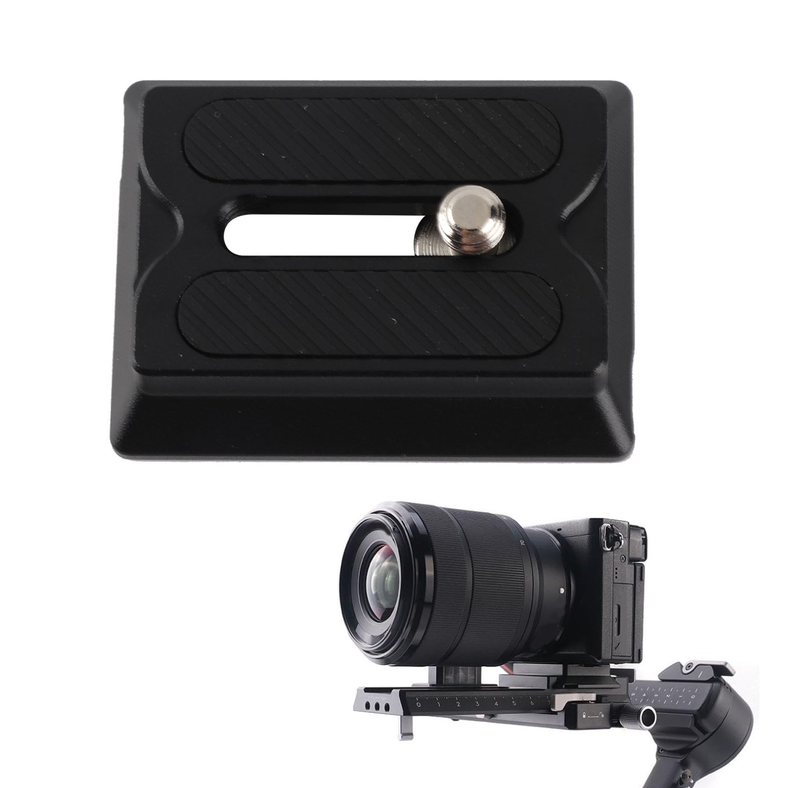Plaque de Dégagement Rapide pour Appareil Photo pour Stabilisateur Ronin Rsc2 Rs2 Rs3, Pince de Plaque de Dégagement Rapide, Accessoires de Stabilisateur de Caméra à Rotule