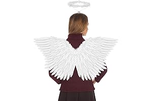 Ethereal Angel Wings and Halo: A Divine Costume Accessory