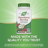 Vista 5 de Nature's Way Bayas de espino de hierbas premium, 1,530 mg por porción, 180 cápsulas (el embalaje puede variar)