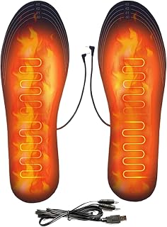 Heated Insoles for Men and Women, USB Foot Warmer for Outdoor Hunting Fishing Camping, Size Cuttable, Length 11.8 inch