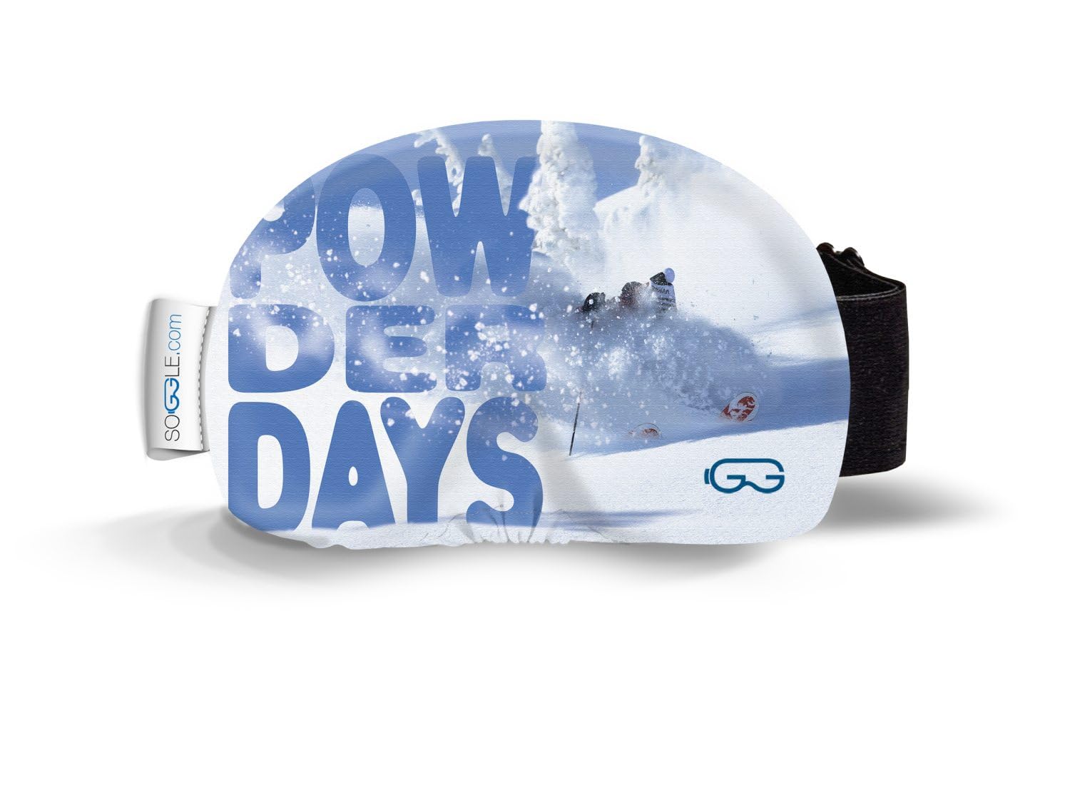 SOGGLE Powderdays Ski Goggles Protective Cover Microfibre One Size Text, text powderdays
