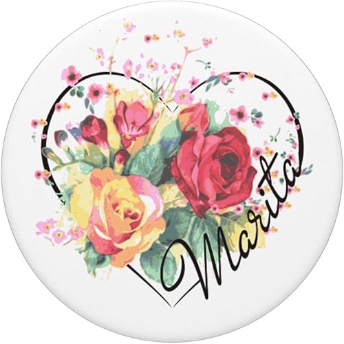 Miniatura 3 de Marita Name First Name Romantic Design Floral Roses Flowers PopSockets Swappable PopGrip