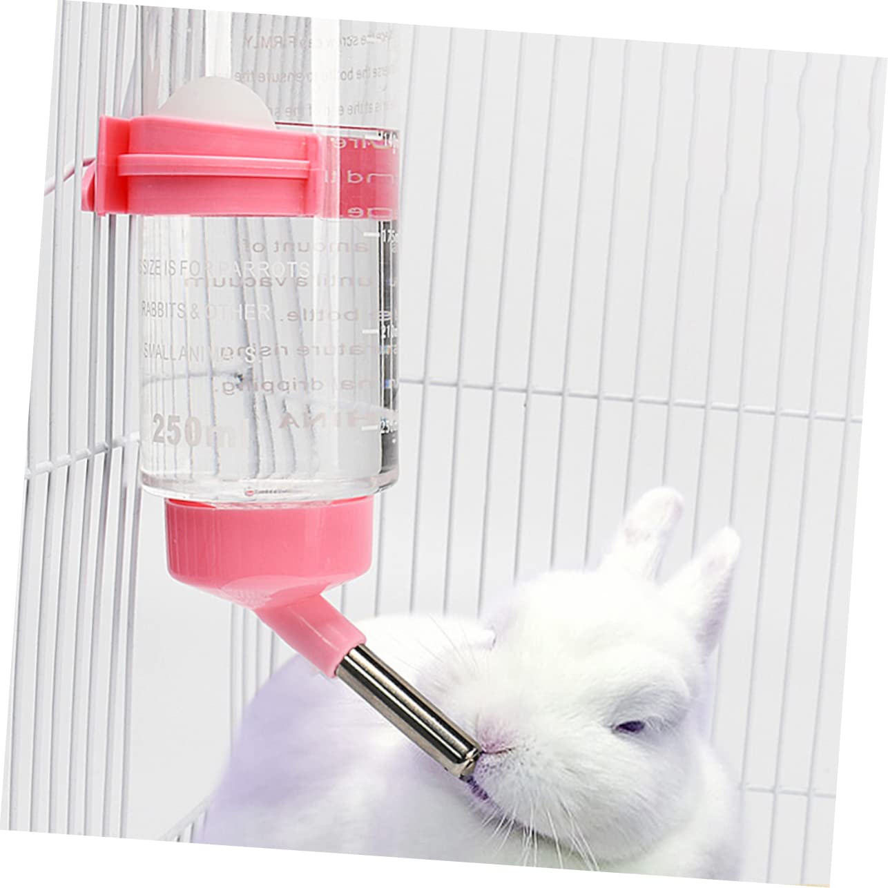 BUGUUYO Rabbit Feeder Animal Water Bottle Hanging Water Dispenser Easy to Install Leakproof for Small Pets