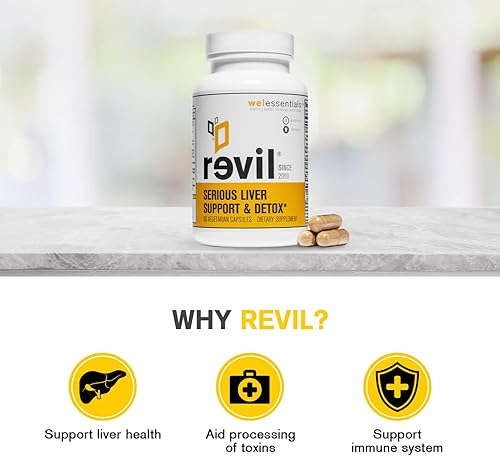 Miniatura 2 de Apoyo hepático y herbario - 90 cápsulas vegetarianas - Suplemento dietético Revil con cardo mariano orgánico, bardana vitamina C - Sin gluten