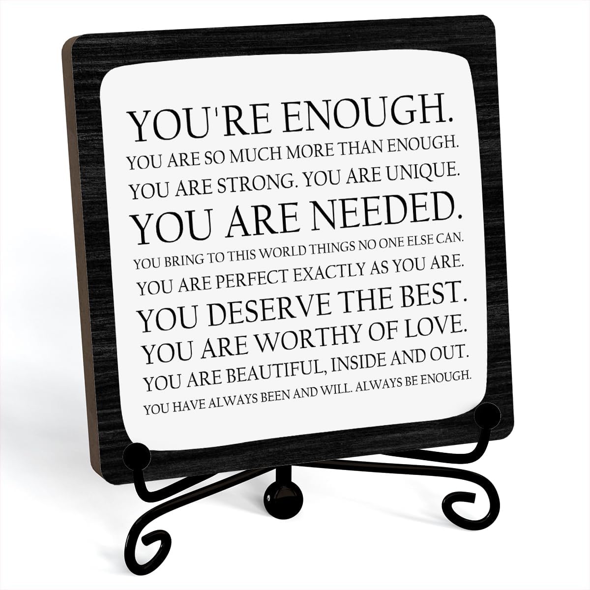 Amazon.com : Inspirational Office Desk Decor, You Are Enough Sign ...