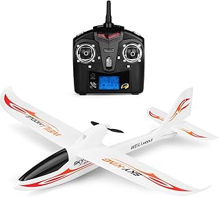 RKSTD RC Plane, 3 Channel Push Back RC Plane, 2.4Ghz RC Plane, Ready to Fly EPO Foam Material RC Glider with Gyroscope, Fixed Wing Plane Toy Gift for Beginners, Kids and Adults