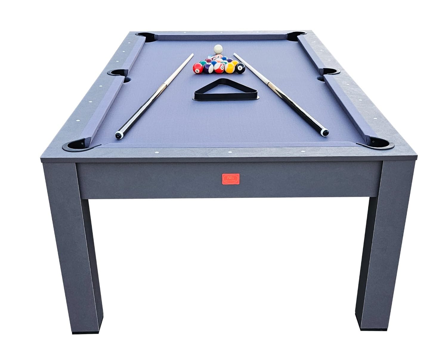 NG Biliardi - Biliardo Giunone (226 cm) - Multifunzione, Tavolo da Pranzo e Ping Pong con Piano di Trasformazione Incluso, Design Moderno, Accessori Completi
