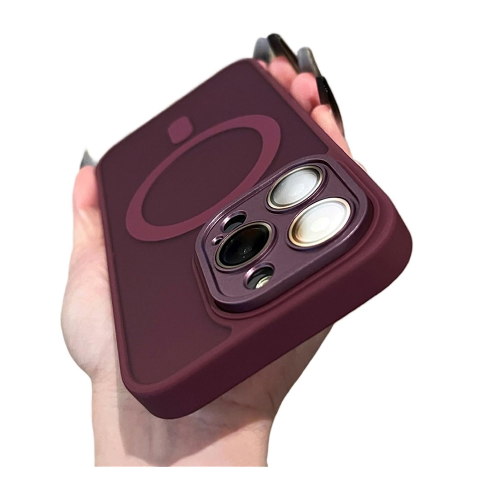 Coque iPhone 17 Pro Max magnétique mate anti-choc pour charge sans fil - 5