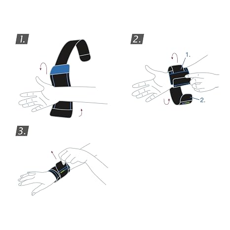 Actimove Sports Edition Wrist Support Elastic Wrap Around - Adjustable Support- Pain Relief with Medical Compression Black, Universal