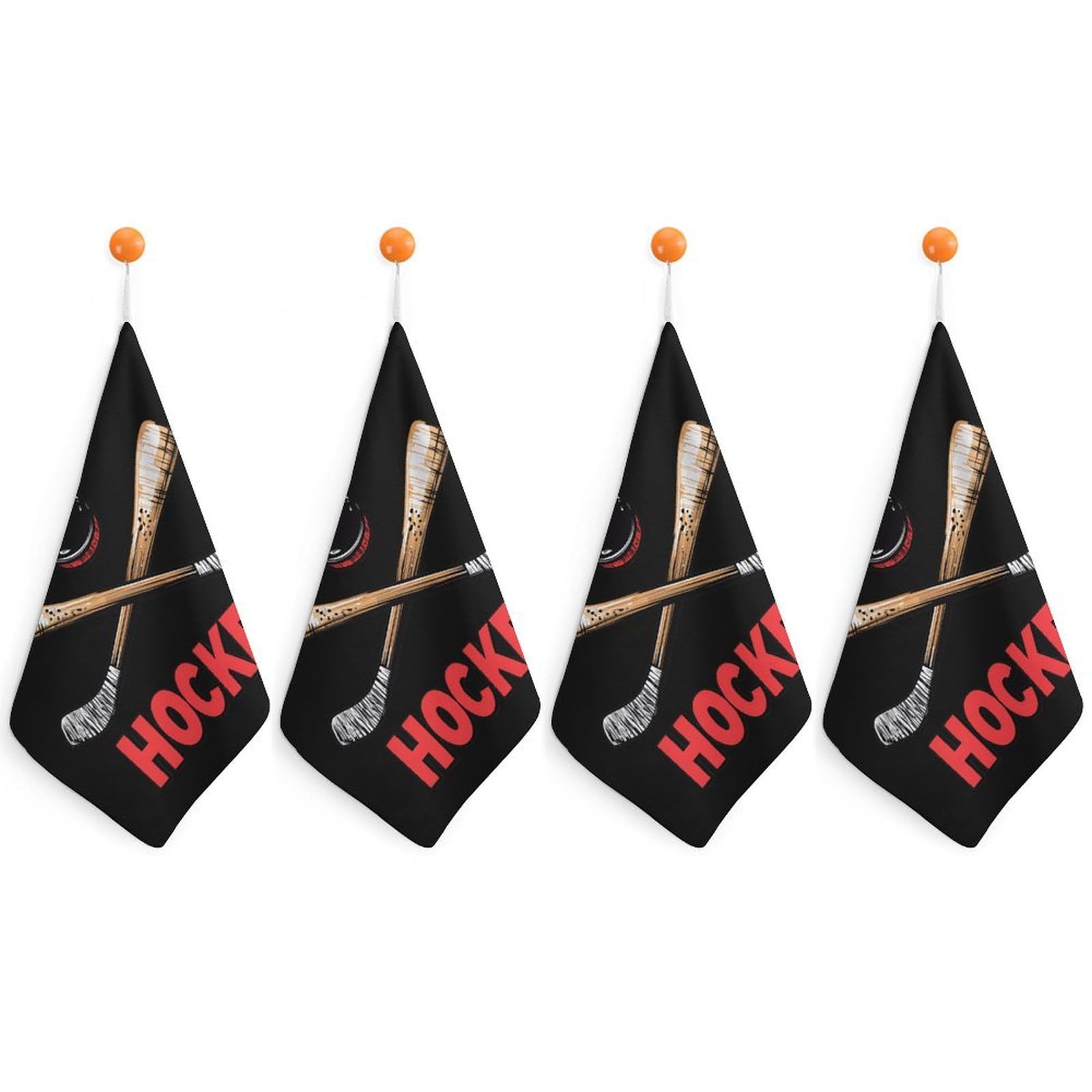 CGSBNGHA Ice Hockey Hand Towel Hanging Face Towels Cleaning Cloths Handkerchief for Bathroom Kitchen