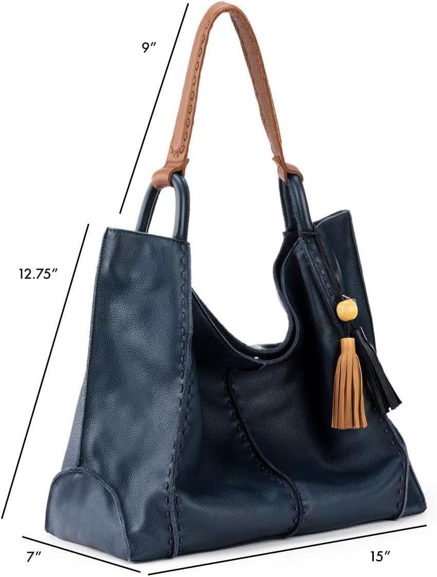 The Sak Los Feliz Large Tote Bag in Leather, Roomy, Unlined Purse with Single Shoulder Strap