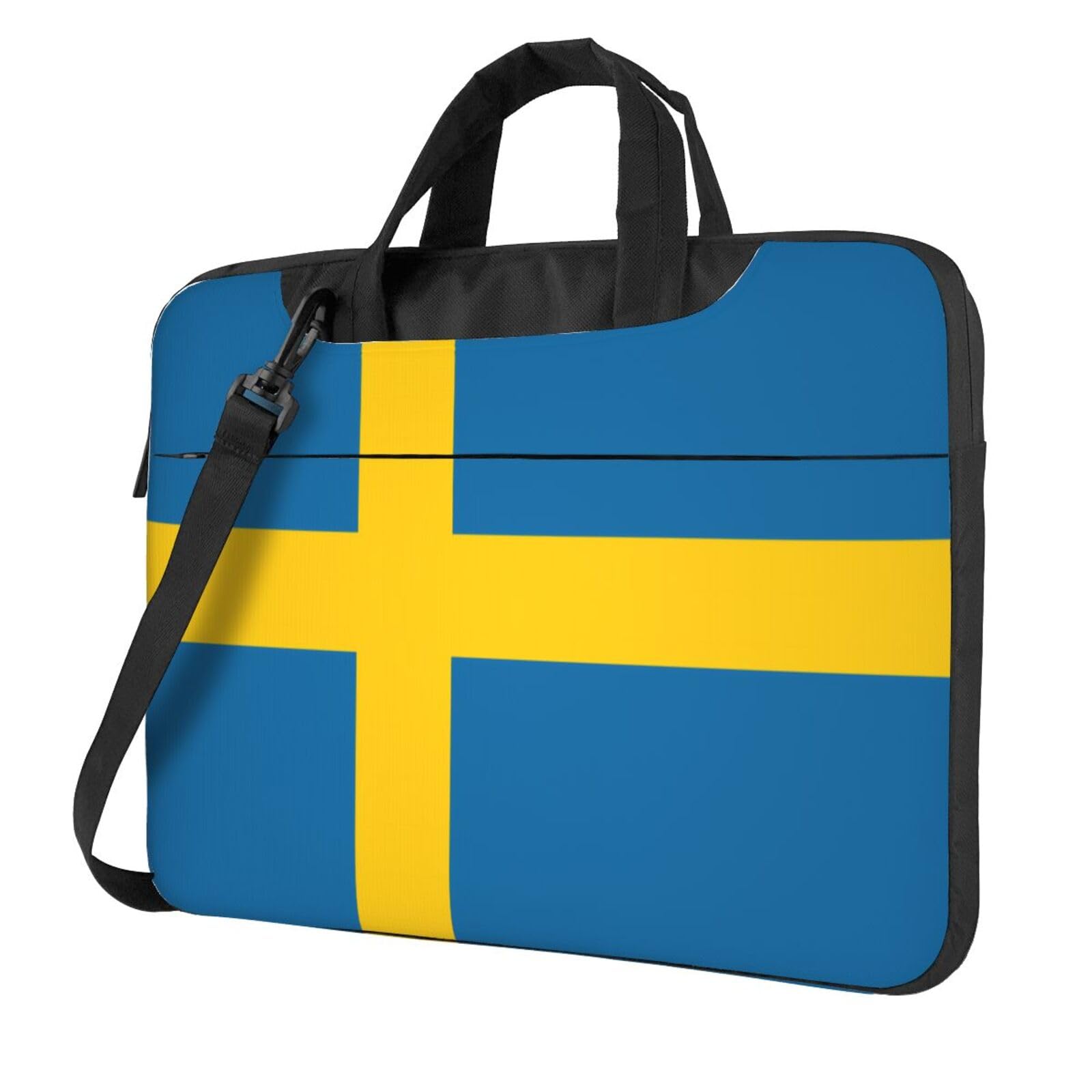 Swedish flag Prints Ultra-thin portable single-shoulder laptop bag computer accessories soft shockproof for laptops