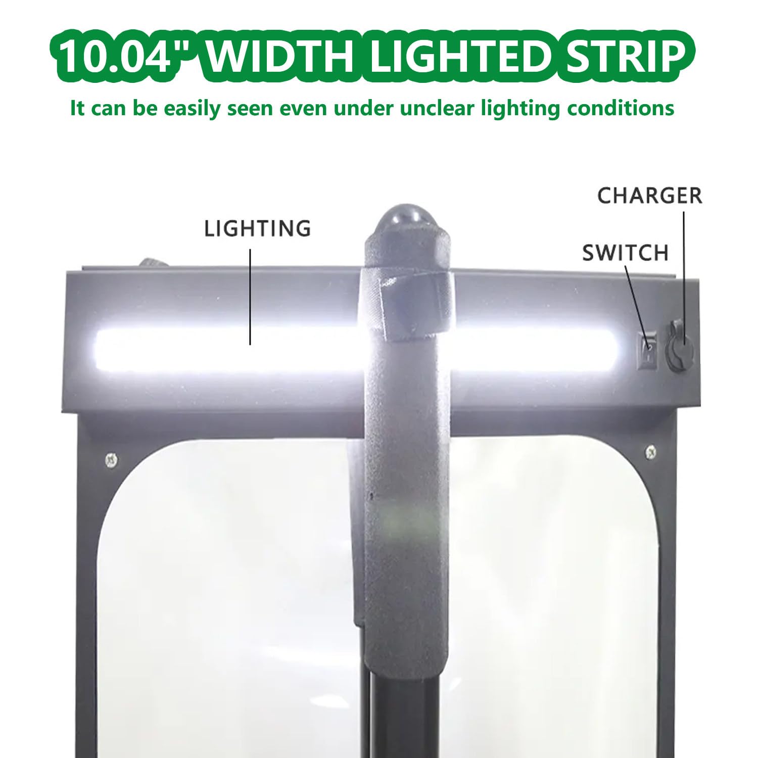 Espejo de inspección telescópico Plegable 30×30 cm con iluminación LED, Espejo de inspección Ajustable 360° con Rueda Universal y Mango Extensible para revisión de vehículos
