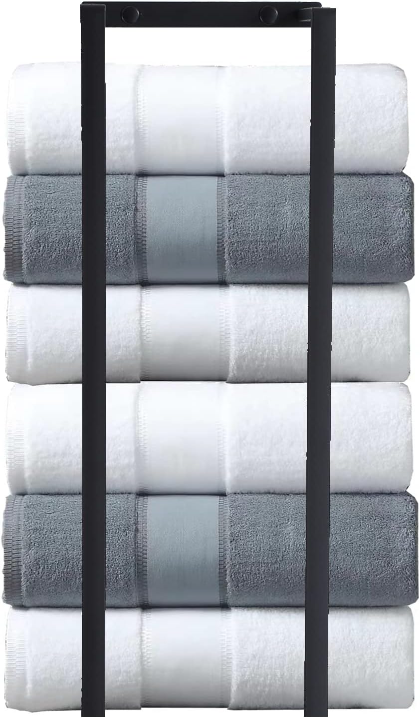 2022 Towel Rack for Bathroom, Bath Towels Storage Holder Wall Mounted, Modern Rolled