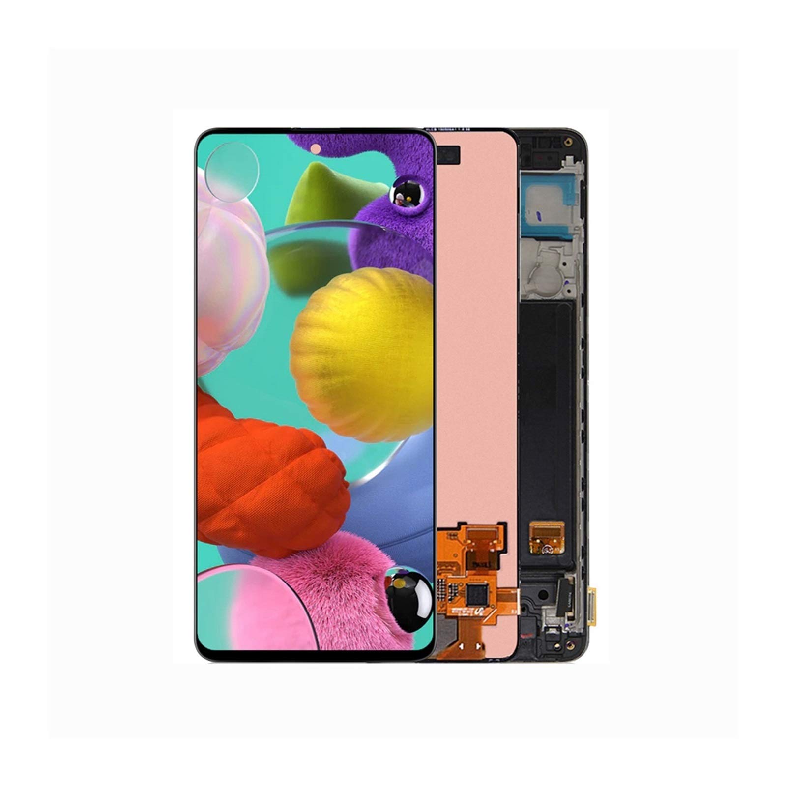 Écran LCD complet avec cadre pour Samsung A51 pour regarder vos vidéos