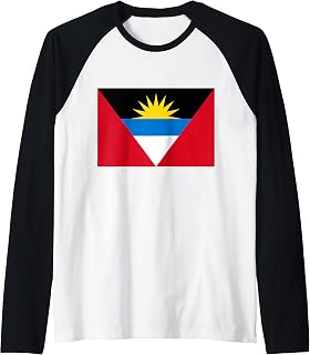 Flag of Antigua and Barbuda Raglan Baseball Tee
