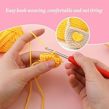 Crochet Hooks Set, Aluminum Handle Knitting Needles