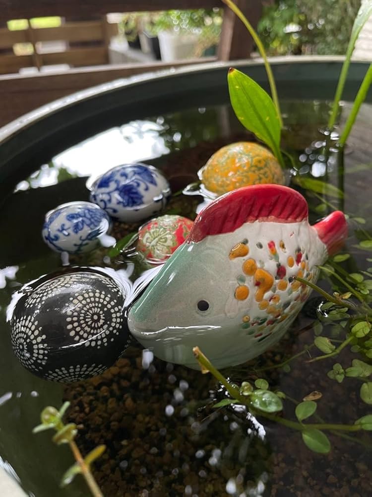 ＊浮球＊ 3点 陶器 浮き球 浮き玉 置物 メダカ鉢 ビオトープ Amazon.co.jp: ＊浮球＊ 3点 陶器 浮き球 浮き玉 置物 メダカ鉢