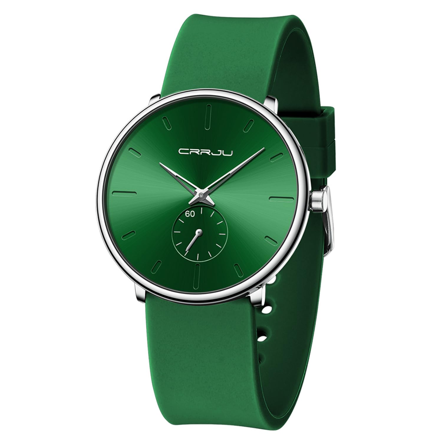 CRRJU Herren Uhren Silikon Armband Ultra Dünne Männer Uhr Wasserdichtes Minimalistische Armbanduhr Herren Sportuhr Analog Quarzuhr ﻿