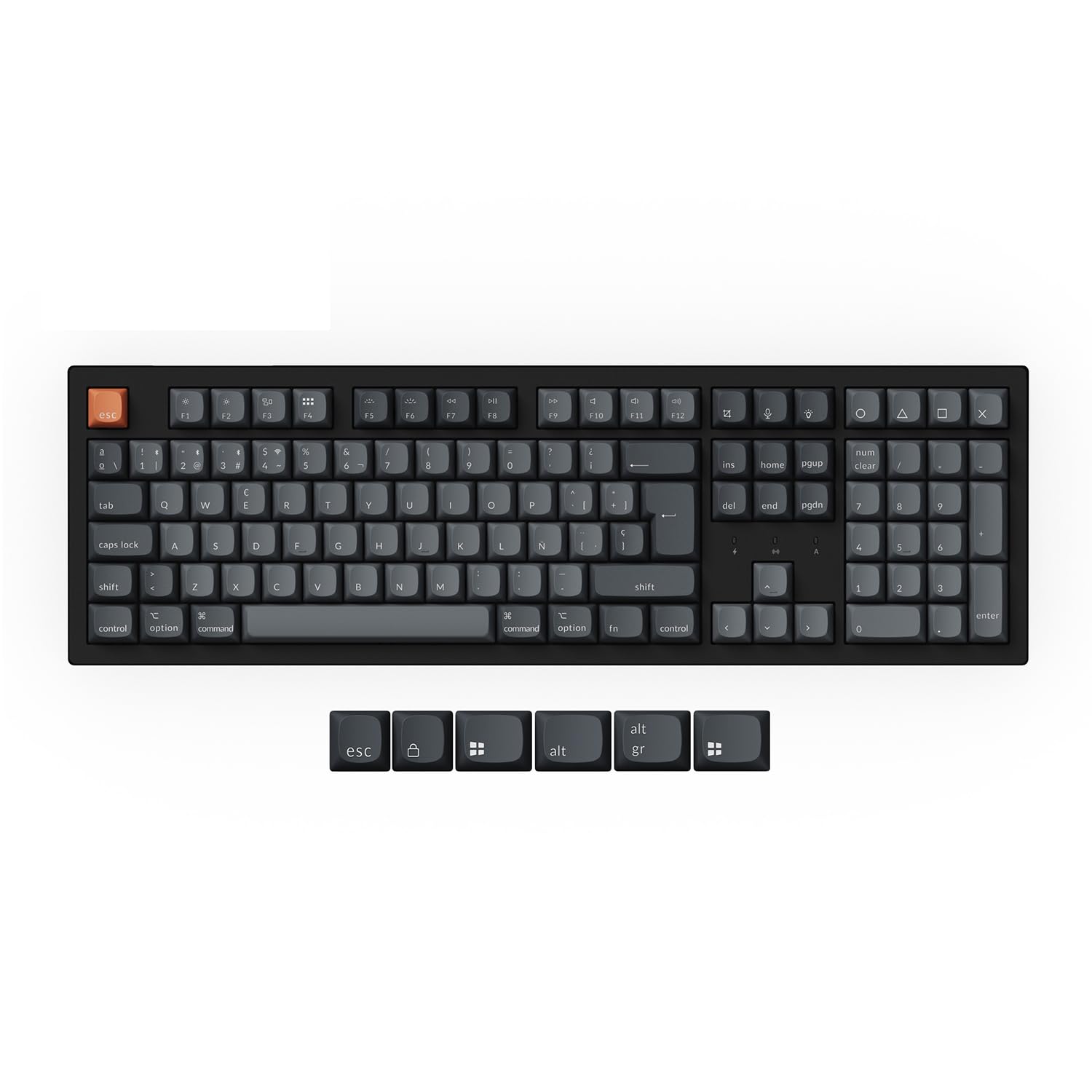 Keychron K10 Max Wireless Mechanical Keyboard with 2.4 GHz/Bluetooth/Cable Connection, Brown Switch, Programmable with QMK and Launcher, RGB Backlit, 4000mAh Battery for Mac/Windows/Linux ES Layout
