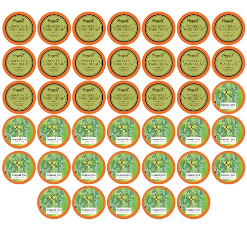 Two Rivers Assorted Tea Go Green Tea Pods Variety Sampler Pack for Keurig K Cup Brewers, 40 Count