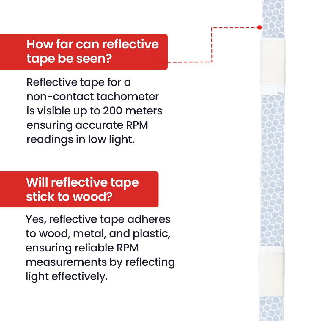 HTM-560 Non-Contact Digital Tachometer Offers Accurate and Easy-to-use RPM, Memory Recall, a Laser Tachometer, a Low Battery Indicator, and is a Non-Contact Tachometer.