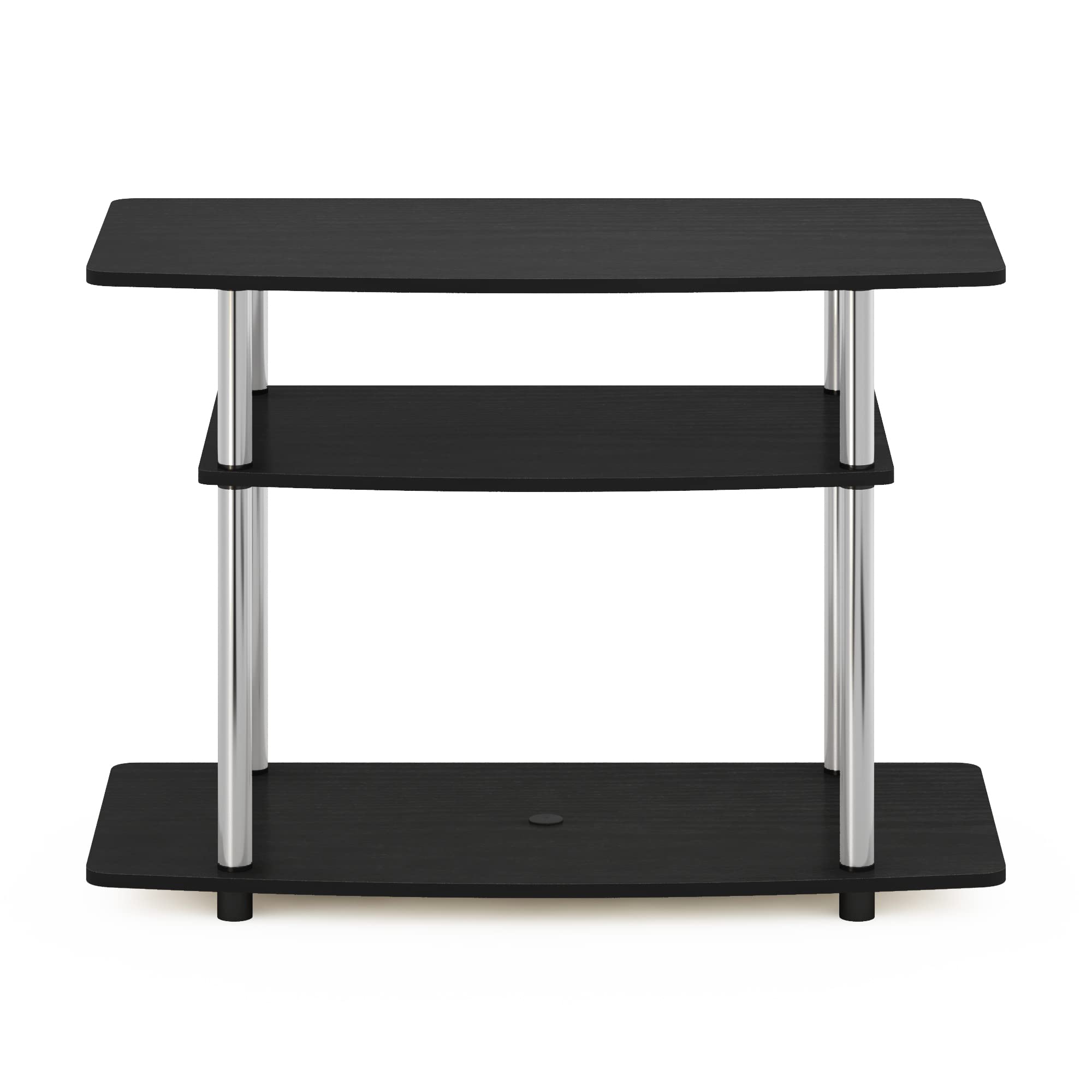 Furinno Turn-N-Tube Supporti TV a 3 livelli senza attrezzi, Americano, Tubi in acciaio inossidabile