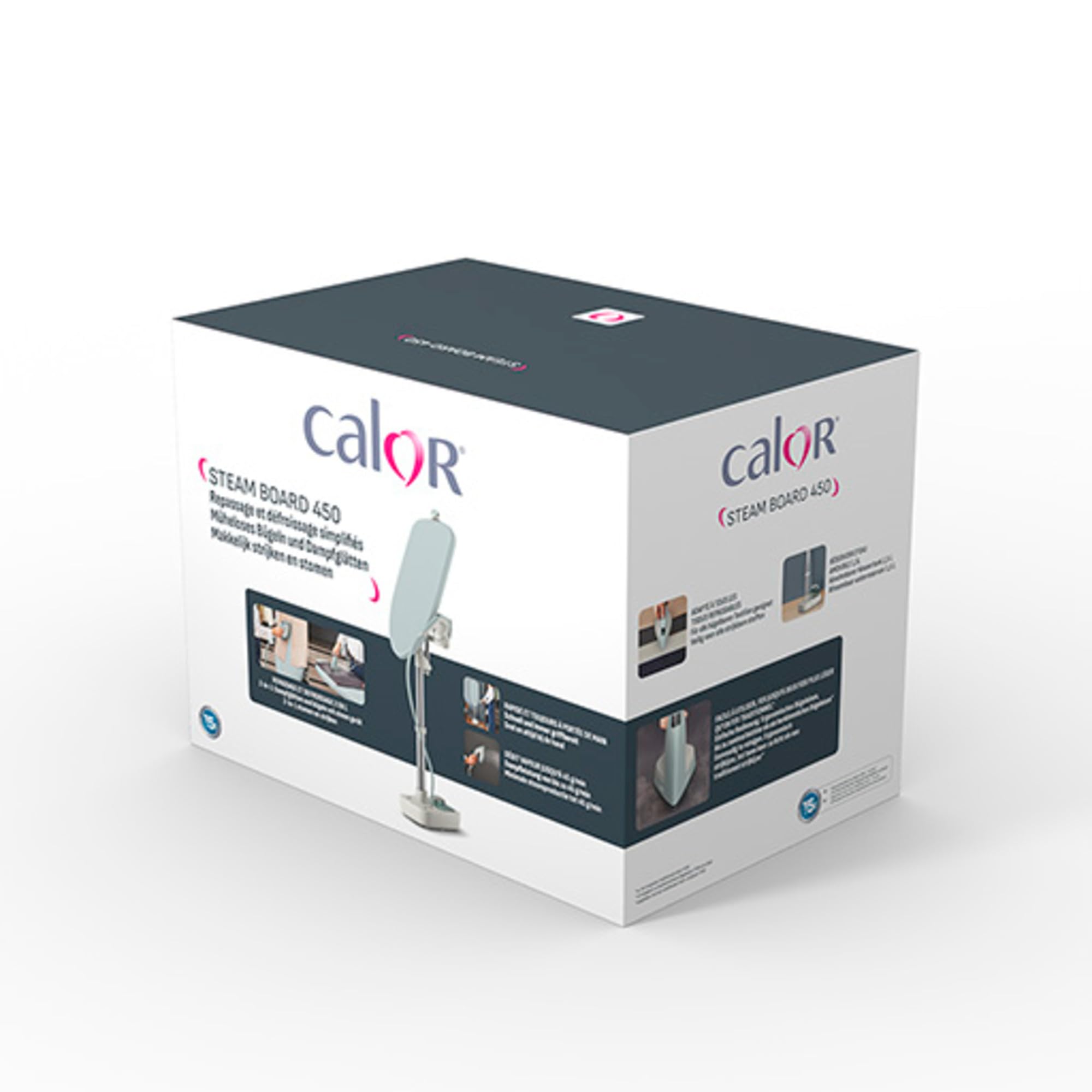 Calor Steam Board 450, Défroissage et repassage tout-en-un, Planche multi-positions, Semelle chauffante, Vapeur efficace, QT1214C0