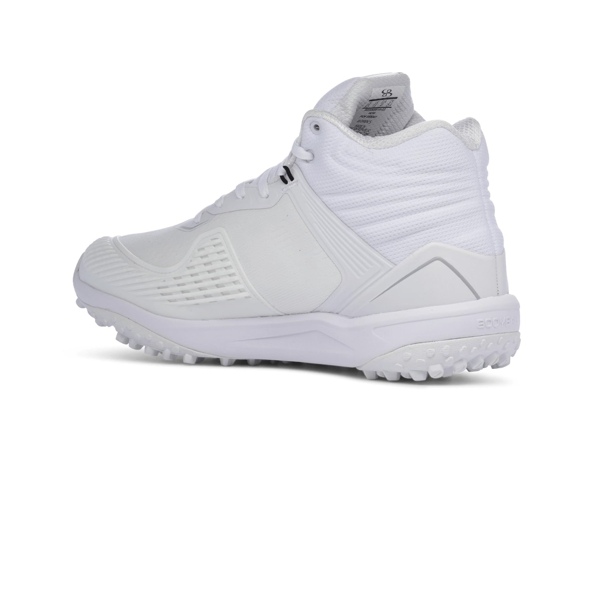 Boombah Viper Pureknit Women's Turf Mid Shoes - Status Pitching Toe - White/White - Size 11
