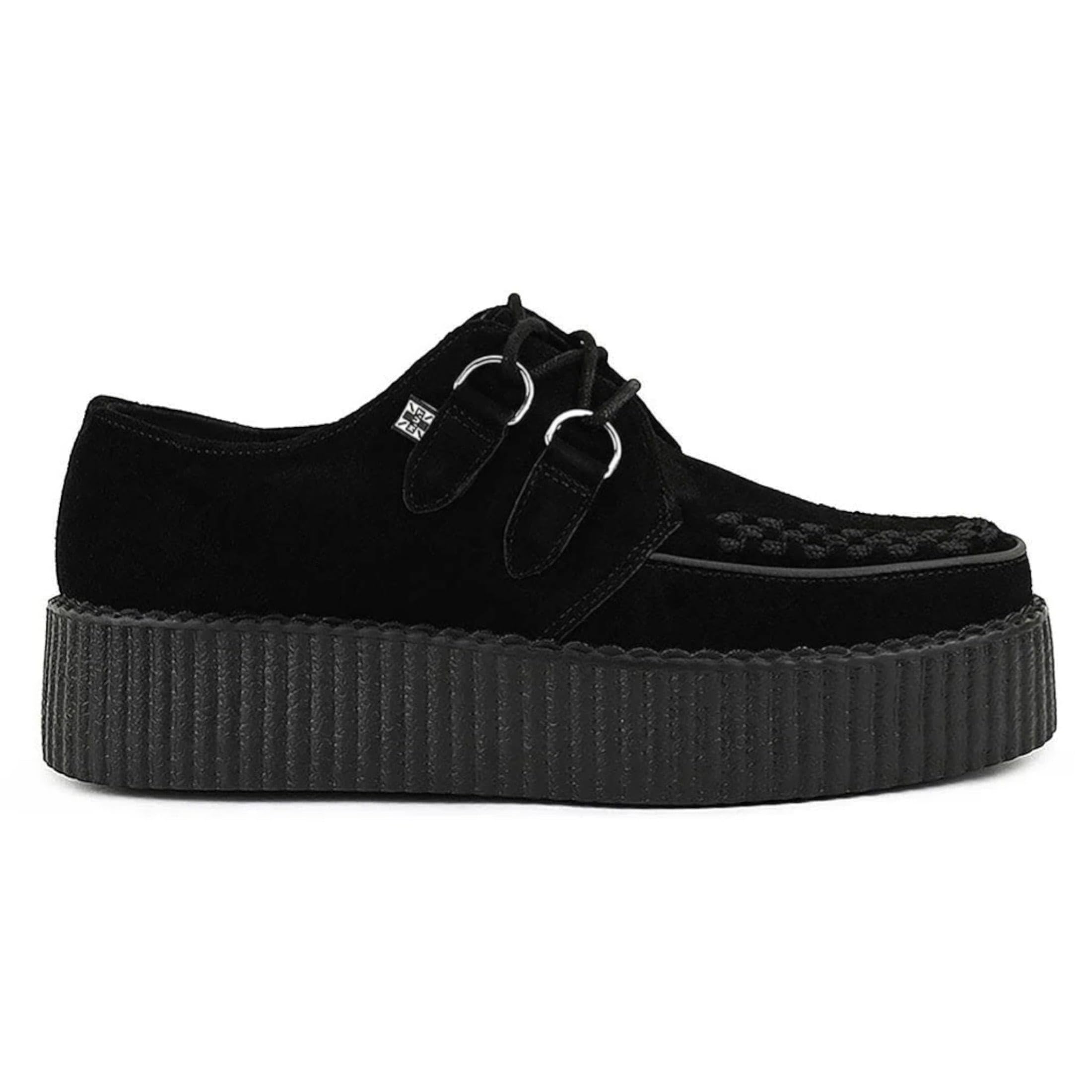 TUK obuwie unisex Viva High Creepers – skórzana platforma sznurowane gotyckie buty