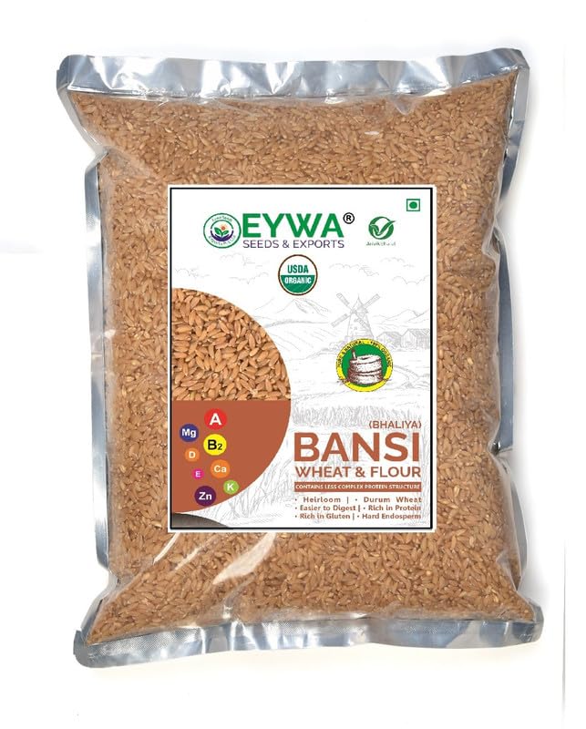 Image of Organic Bansi Bhaliya Whole Wheat Grains (15 KG) | Whole Grains For Eating And Cooking | |Bansi Bhaliya Daane | Produce of India from Organic Farms | BY Eywa