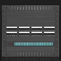 Vista 2 de Jingchengmei Panel en blanco de montaje en rack 1U para gabinete de rack de servidores de 19 pulgadas o gabinete de red, desmontado, negro (ABPA)