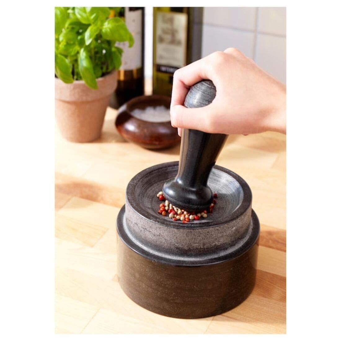 IKEA ÄDELSTEN Marble Pestle & Mortar - Black -3