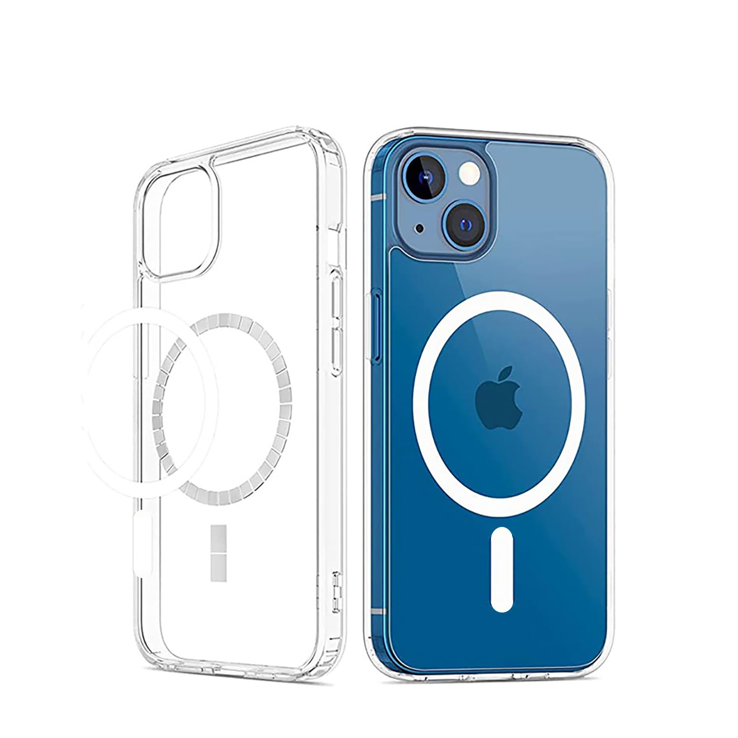 Deara Magnetic Case for iPhone 15 6 1 Inch Rugged Lanyard Attachmen Shockproof Anti-Fingerprint Anti-Scratch Non-Yellowing - Clear