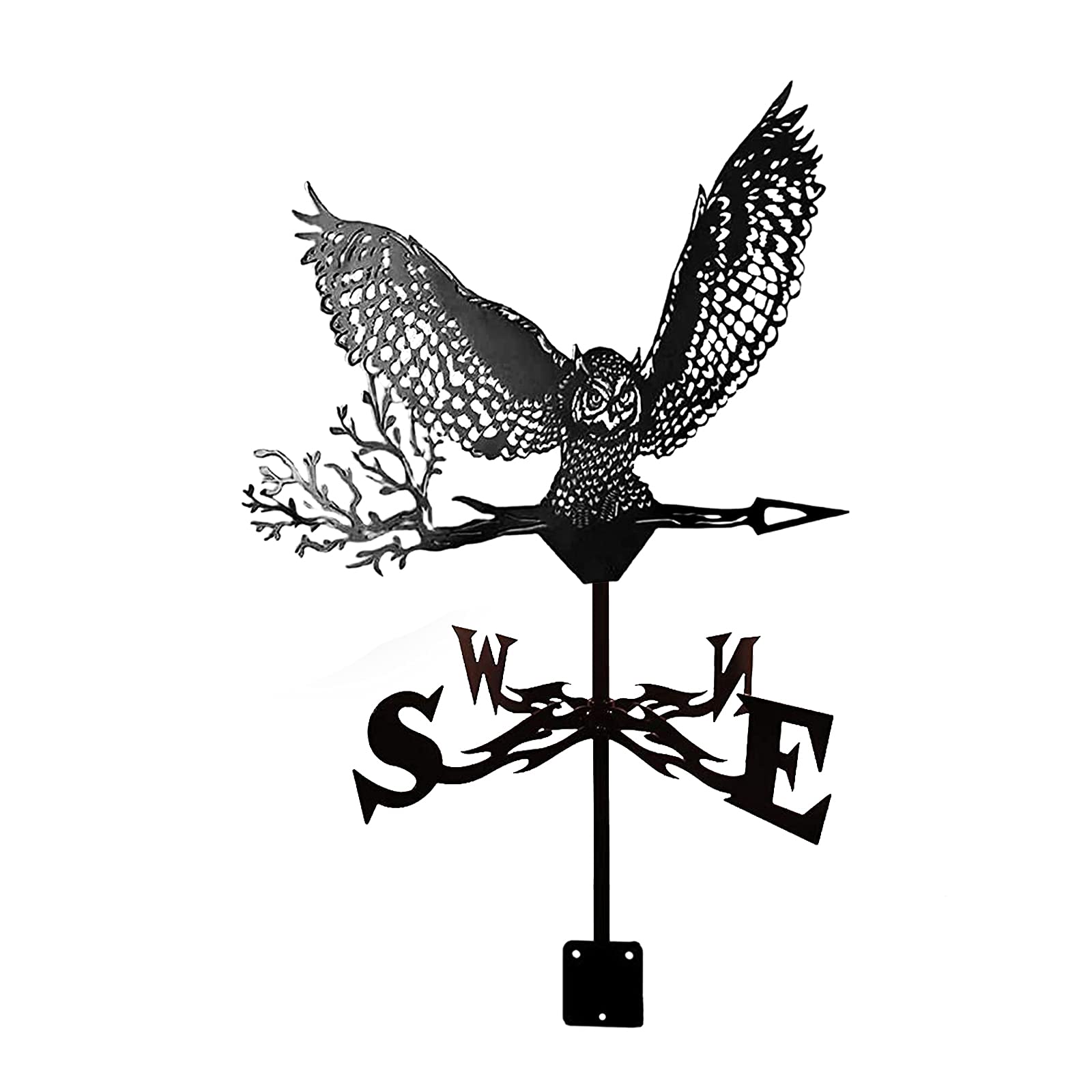 WIQUYBML wind vane Wind Vane For Yard Weathervane Badger Dolphin Dog Ornament Metal with Arrow Direction Indicator Garden Stake Measuring