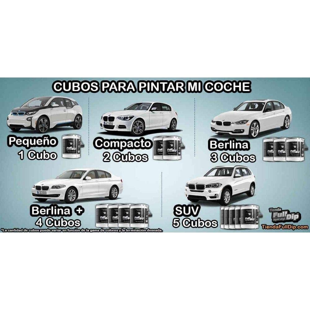 AutoFullCar - Full Dip Pintura para Coche Verde Militar Bote 4 litros - Listo para Aplicar
