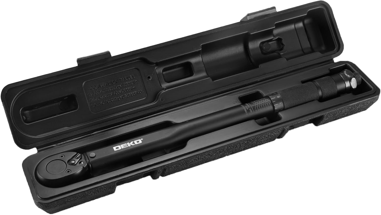 DEKOPRO 3/8 Inch Drive Dual-Direction Torque Wrench, 10-80 Ft-Lb & 13.6-108.5 Nm Range, ±4% Precision, 24-Tooth Chrome Vanadium Ratchet, 14.5inches Anti-Slip Matte Handle