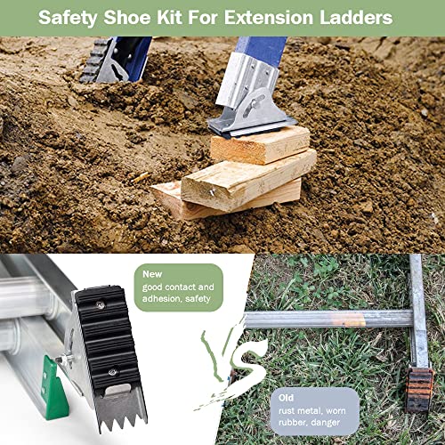 Ditkok 26-2 Replacement Shoe/Feet Kit For Extension Ladder - Aluminium Extension Ladder Parts - Safety Extension Ladder Feet (See Below For Models) | D1200 D1300 D1700 D1800 Shoe Repl Kit #TOP4
