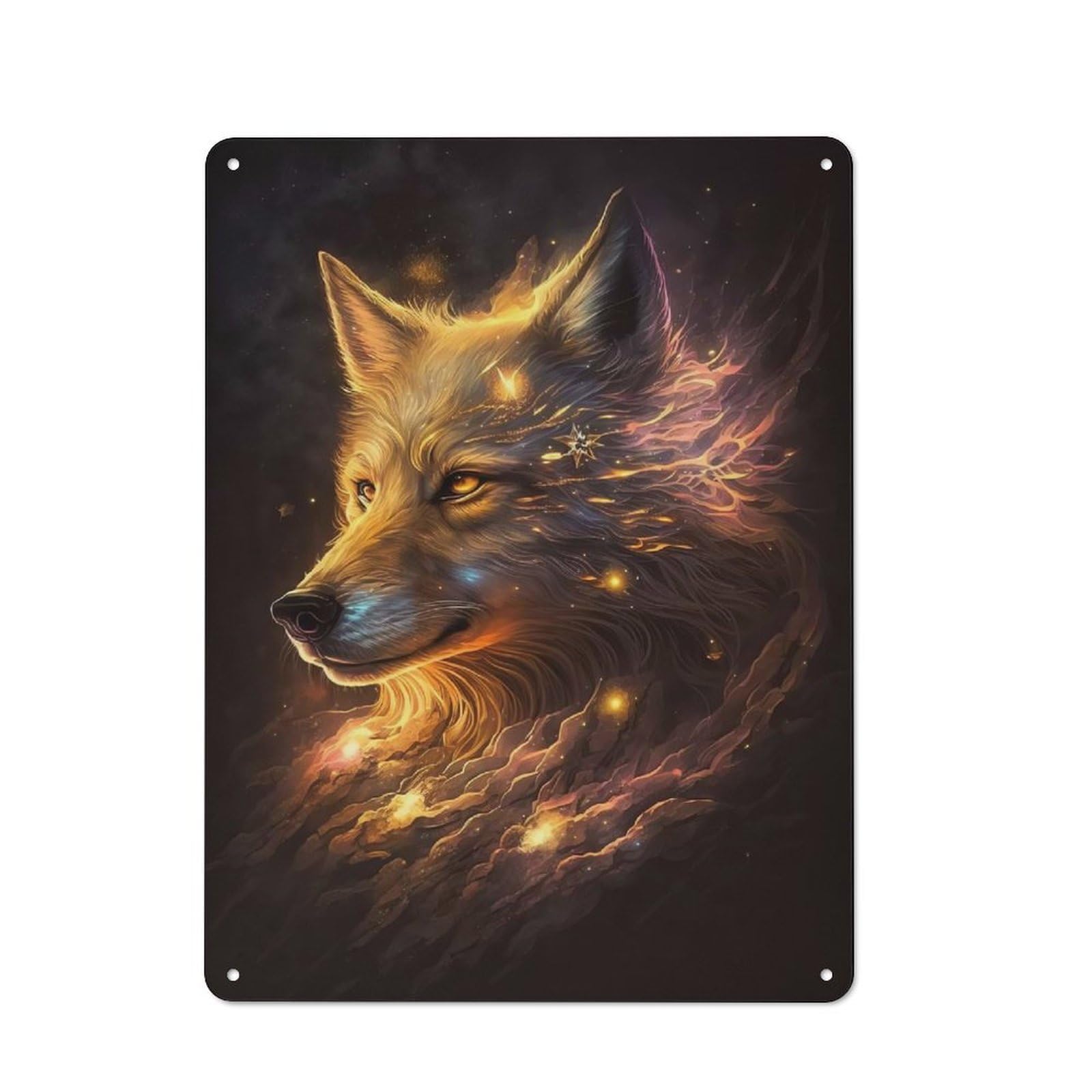 Junmoney Nebula Wolf V7 Shed Metal Sign With Design 40X30cm, Outdoor Room Utility Space Decor For Greenhouse, Garden Room, Cafe Or Entryway