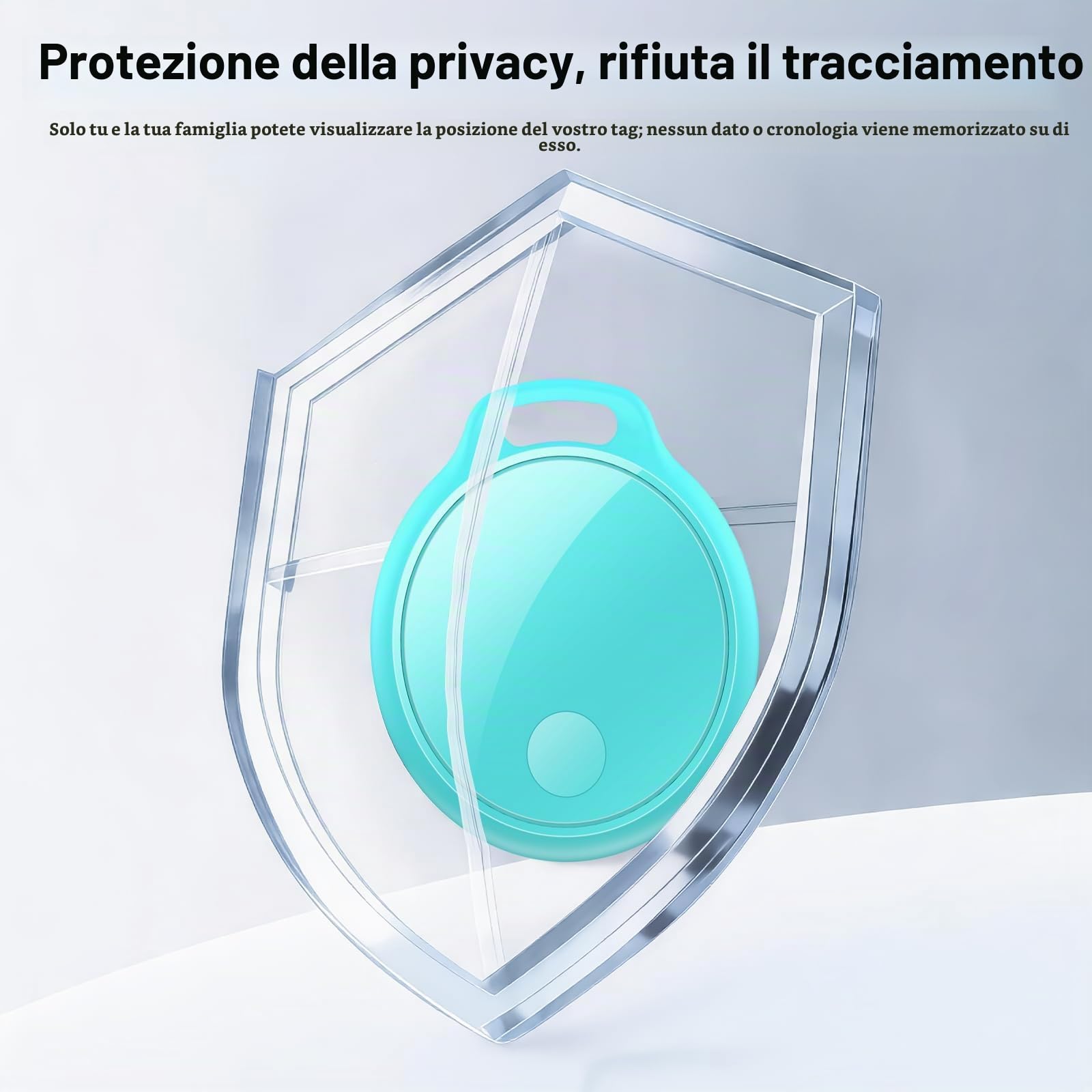 Air Tracker Tag 4 pezzi, Air Tracker Funziona Bluetooth Trova oggetti Compatibile Apple (solo iOS) Localizzatore Chiavi Borse, Bagagli, Zaini, Batteria Sostituibile Rosa,Viola,Verde,Blu