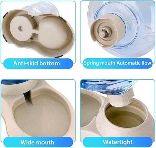 Miniatura 3 de Dispensador automático de agua para gatos con alfombrilla de goma para alimentos para mascotas para perros pequeños y medianos, mascotas, cachorros,