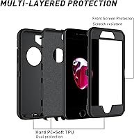 Vista 2 de Funda para iPhone 7/8Plus, iPhone 8 Plus y 7 Plus, resistente protección para teléfono, a prueba de golpes, a prueba de polvo, a prueba de caídas
