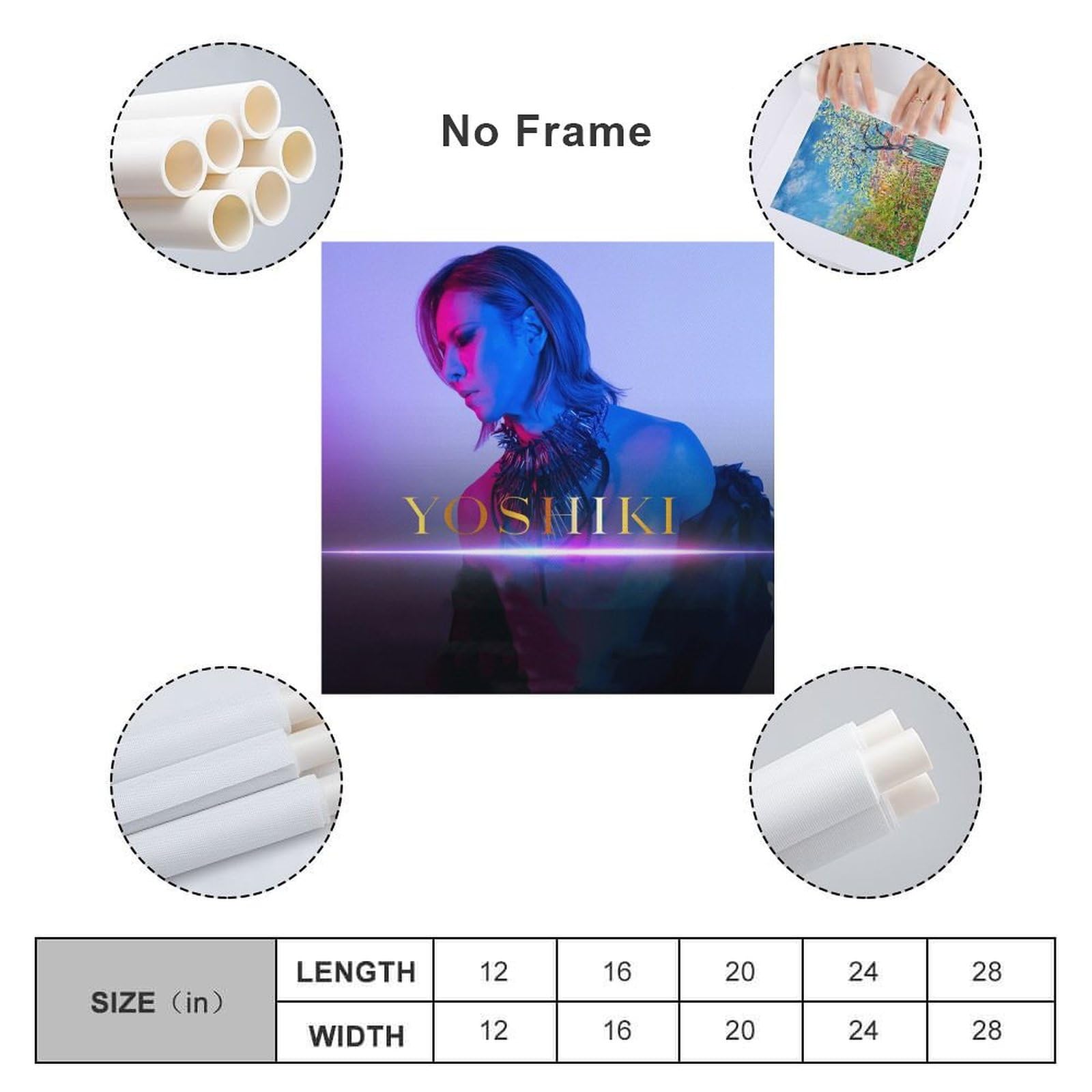 Amazon.co.jp: 音楽 YOSHIKI ポスター ウォールアート キャンバス 印刷