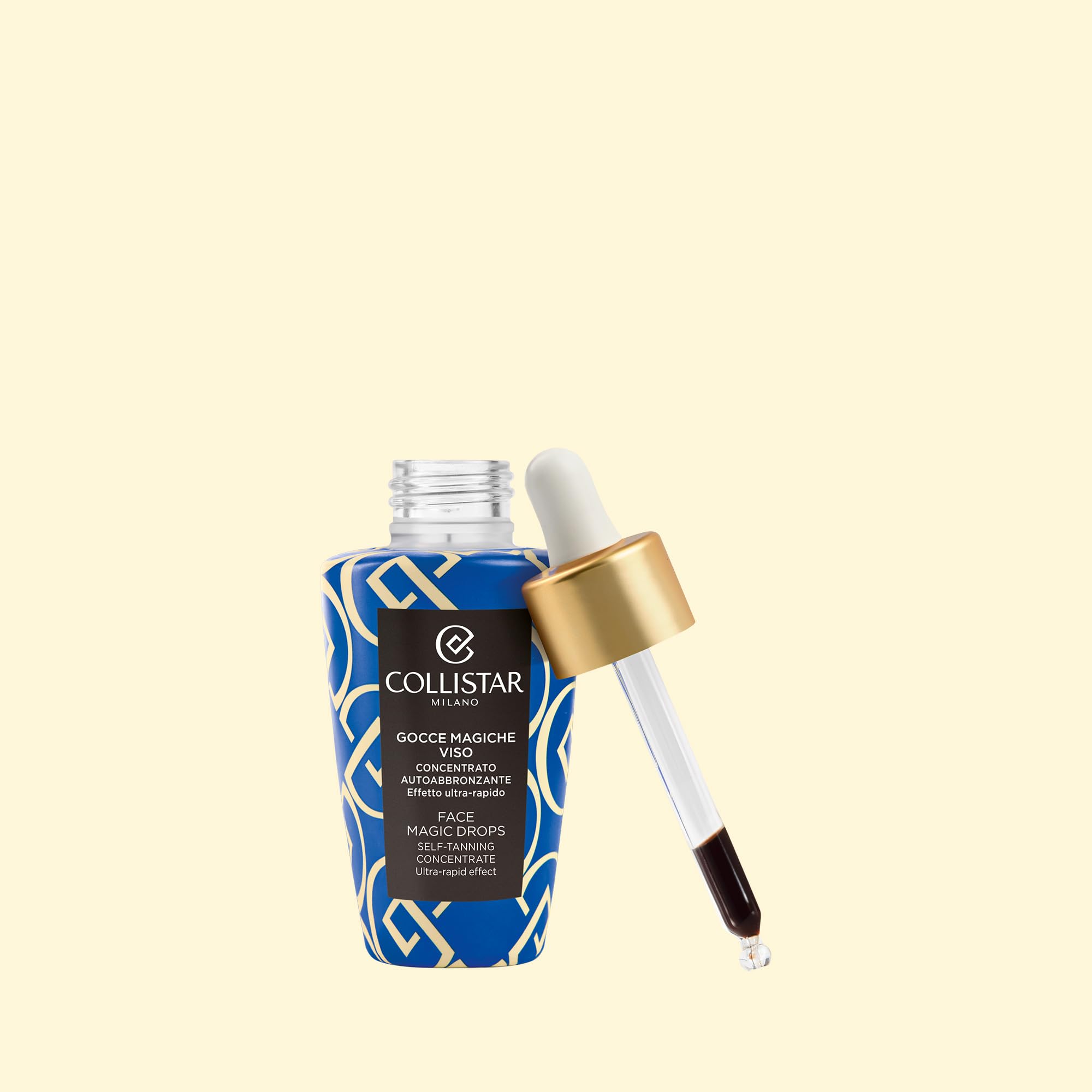 Collistar Gocce Magiche Viso, Autoabbronzante Concentrato Meno di 1 h, Siero Viso Illuminante, Abbronzatura Intensa Naturale, Antimacchia, Idratante, Antiage con Vitamina E, Limited Edition, 50 ml