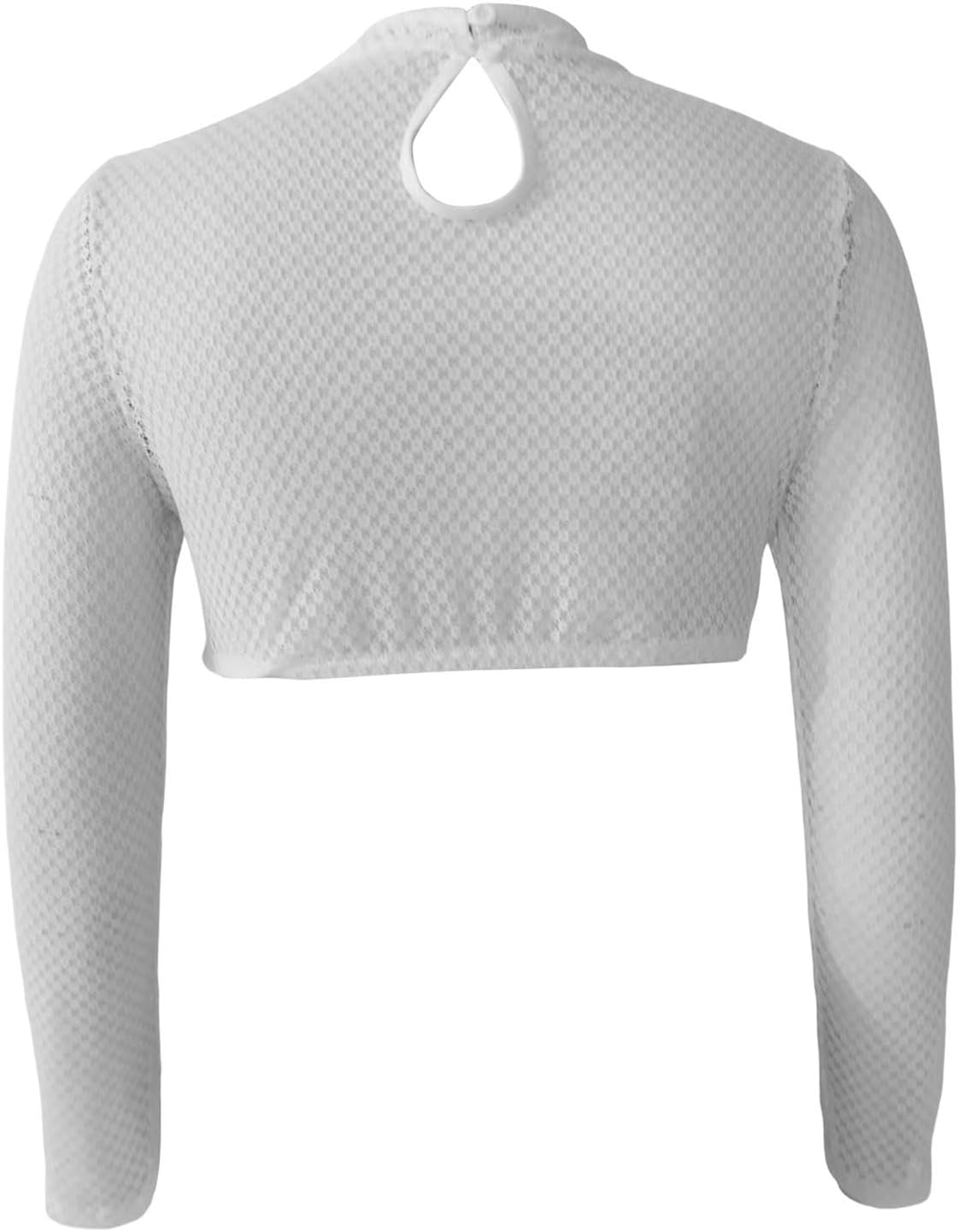 Women German Dirndl Blouse Bavarian Oktoberfest Costume Long Sleeve Keyhole Hollow Mesh Dirndl Shirts for Women