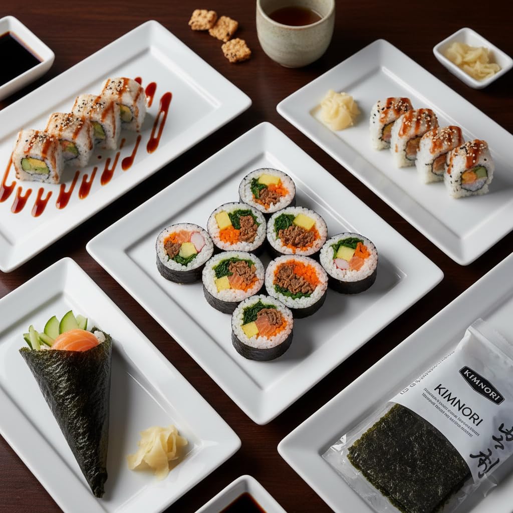 KIMNORI Sushi Nori [100 Sheets] Roasted Seaweed Full Sheets - Premium Gold Grade Laver for Kimbap, Sushi Rolls, Musubi & Keto Wraps - Resealable Bulk Pack (9.17 Oz)