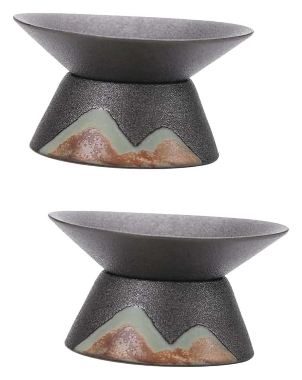 Tee-Ei Tasse Teetasse 3 Stück Teefilter Teesieb Kung Fu Tee-Ei Keramik Tee-Ei Chinesischer Perkolator Kaffeefilter Tee Steeper Kleine Kaffeefilter Keramik Handwerk Teefilter Tee Kaffee (