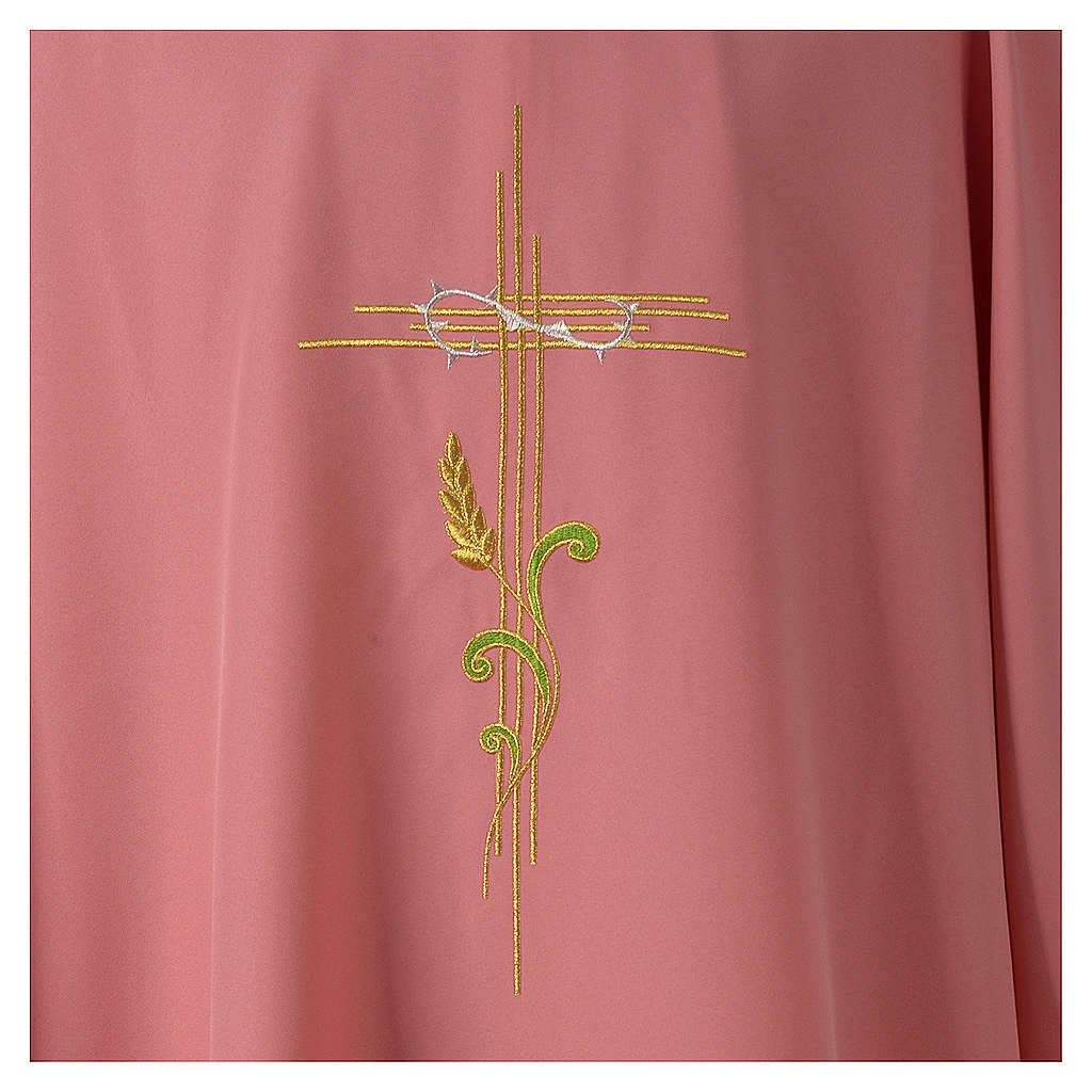 Holyart Dalmatica Rosa 100% Poliestere Croce spiga Fiamma