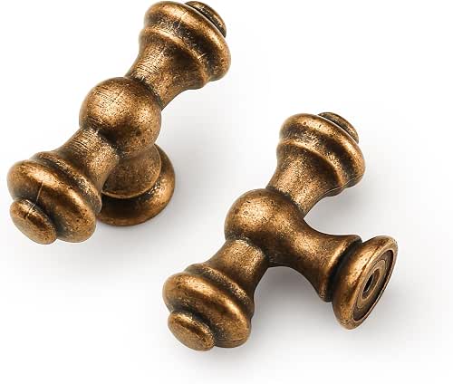 Asidrama 10 Pack Antique Brass Kitchen Cabinet Knobs Dresser Knobs