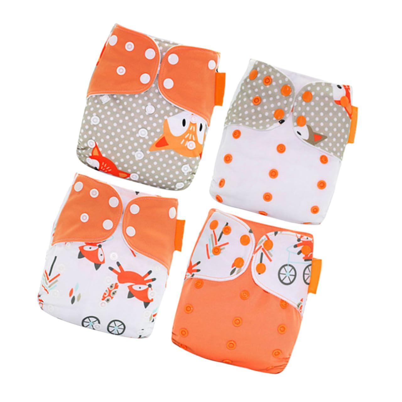Abaodam Confezione Da 4 Pannolini Lavabili Per Neonati Pannolini in Materiale Confortevole Per Bambini